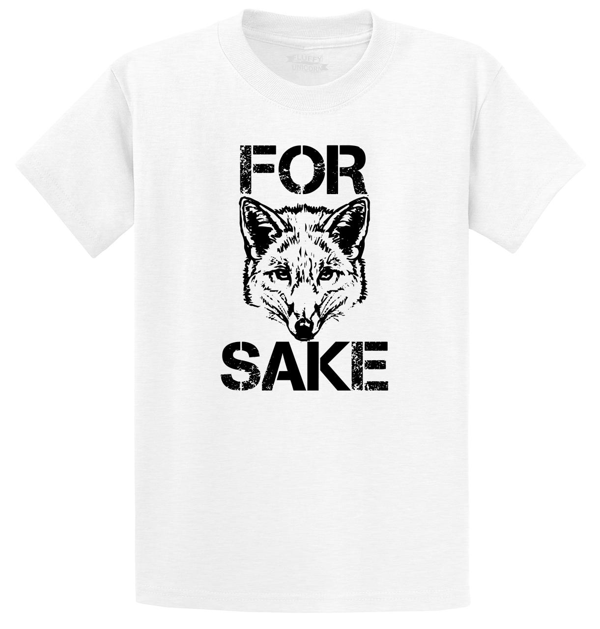 For Fox Sake Funny T Shirt WTF Adult Humor Rude Cute Animal Tee S-5XL