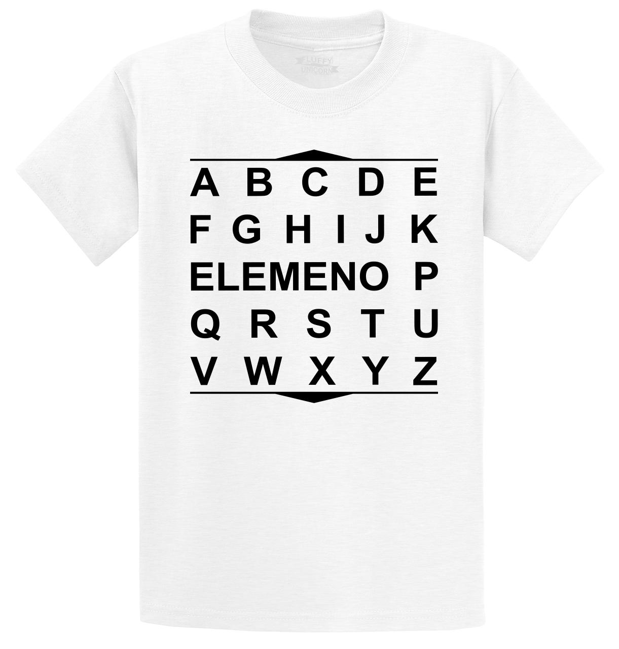 Abc Elemeno P Funny T Shirt Funny Alphabet Graphic Tee College T Tee