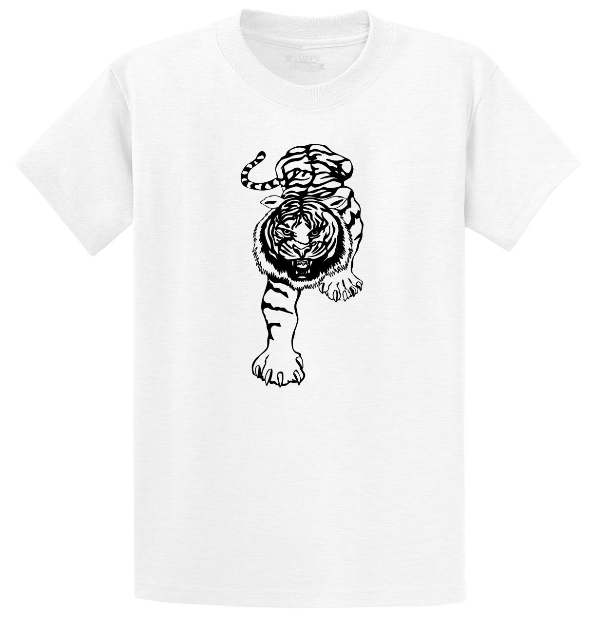 Running Tiger T Shirt Animal Graphic Tee Tiger Lover Tee Shirt