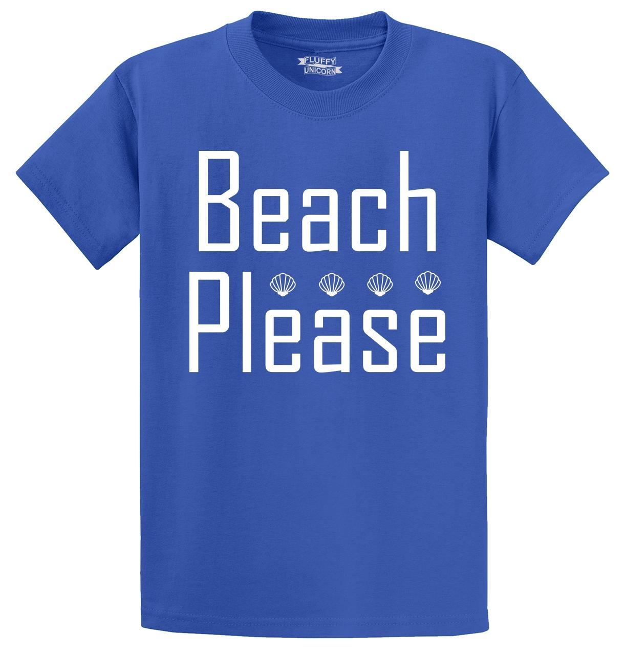 Mens Beach Please T-Shirt Summer Ocean Vacation Sea Tee Shirt | eBay