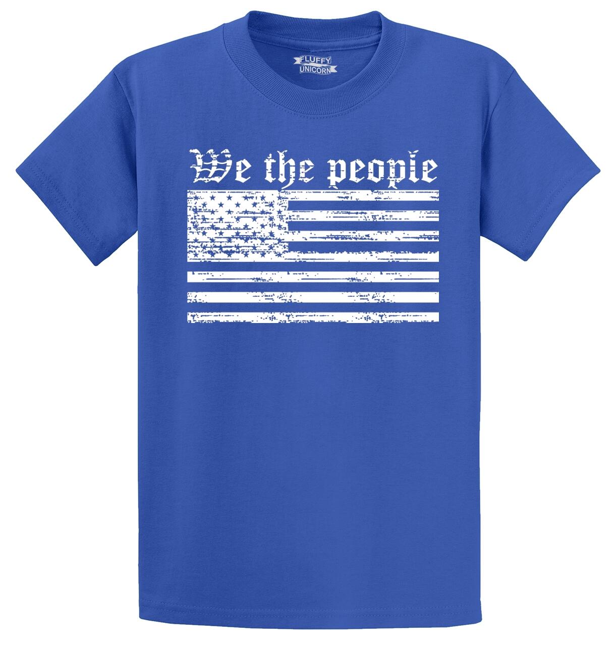 Mens We The People Distressed American Flag T-Shirt Usa July 4th Patriotic