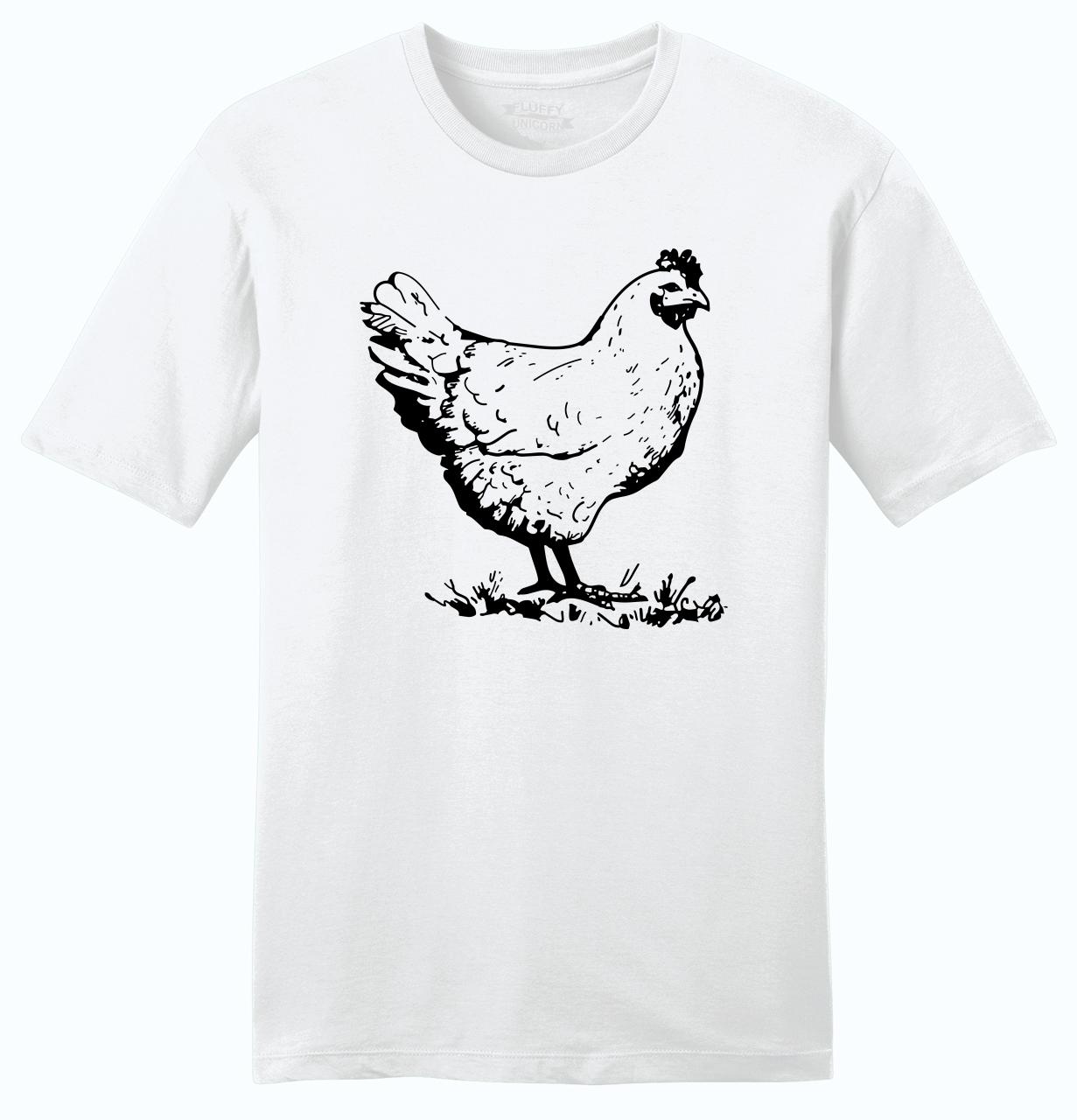 Funny Chicken Mens Soft T Shirt Cock Rooster Sexual Holiday Gift Tee Z2 ...
