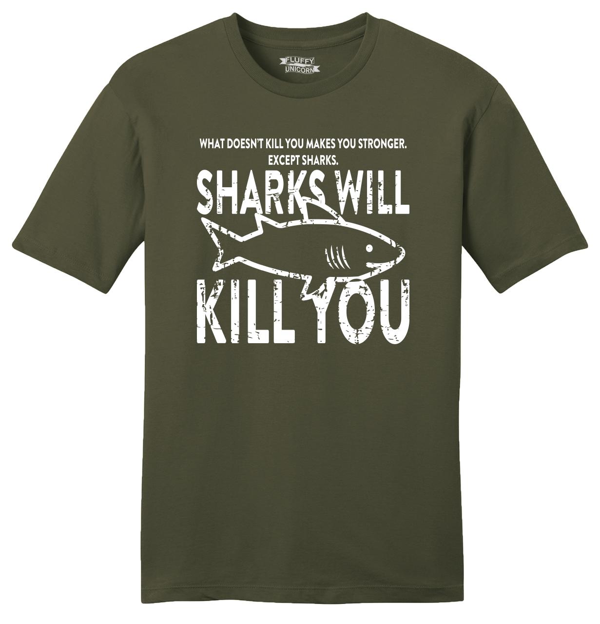 sharks-will-kill-you-funny-mens-soft-t-shirt-animal-college-party-tee