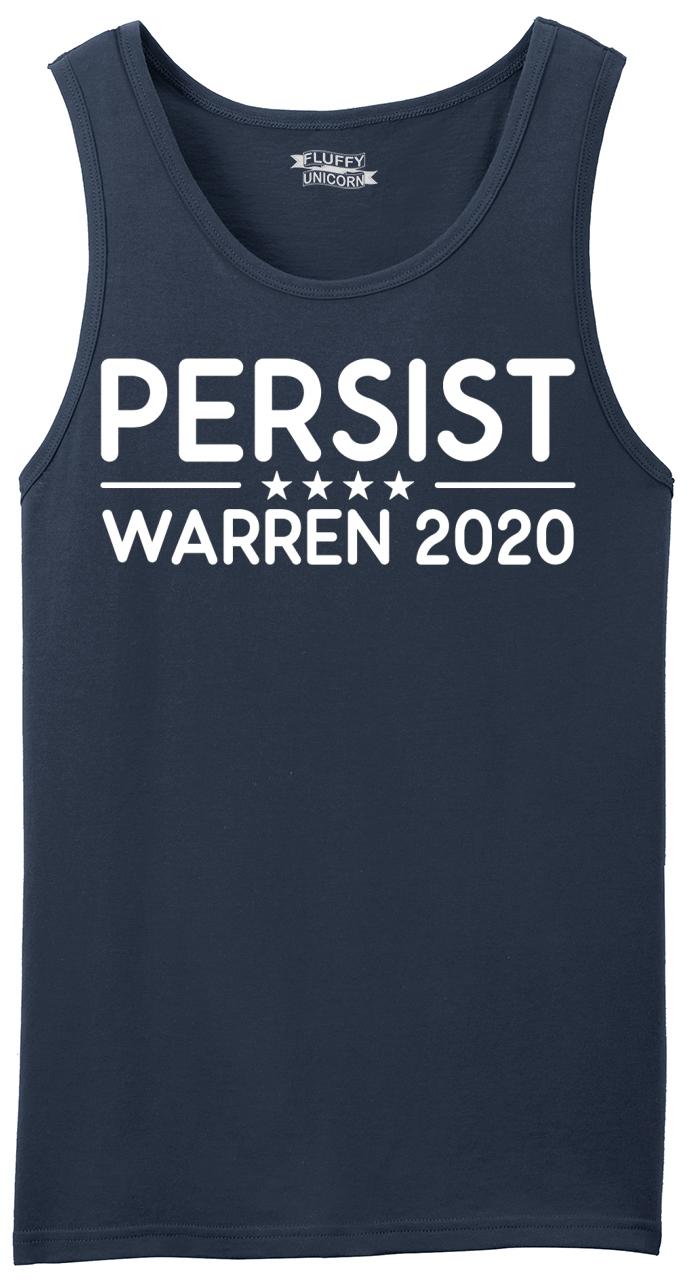 Mens Persist Warren 2020 Tank Top Elizabeth Warren Politics Elections Democrat