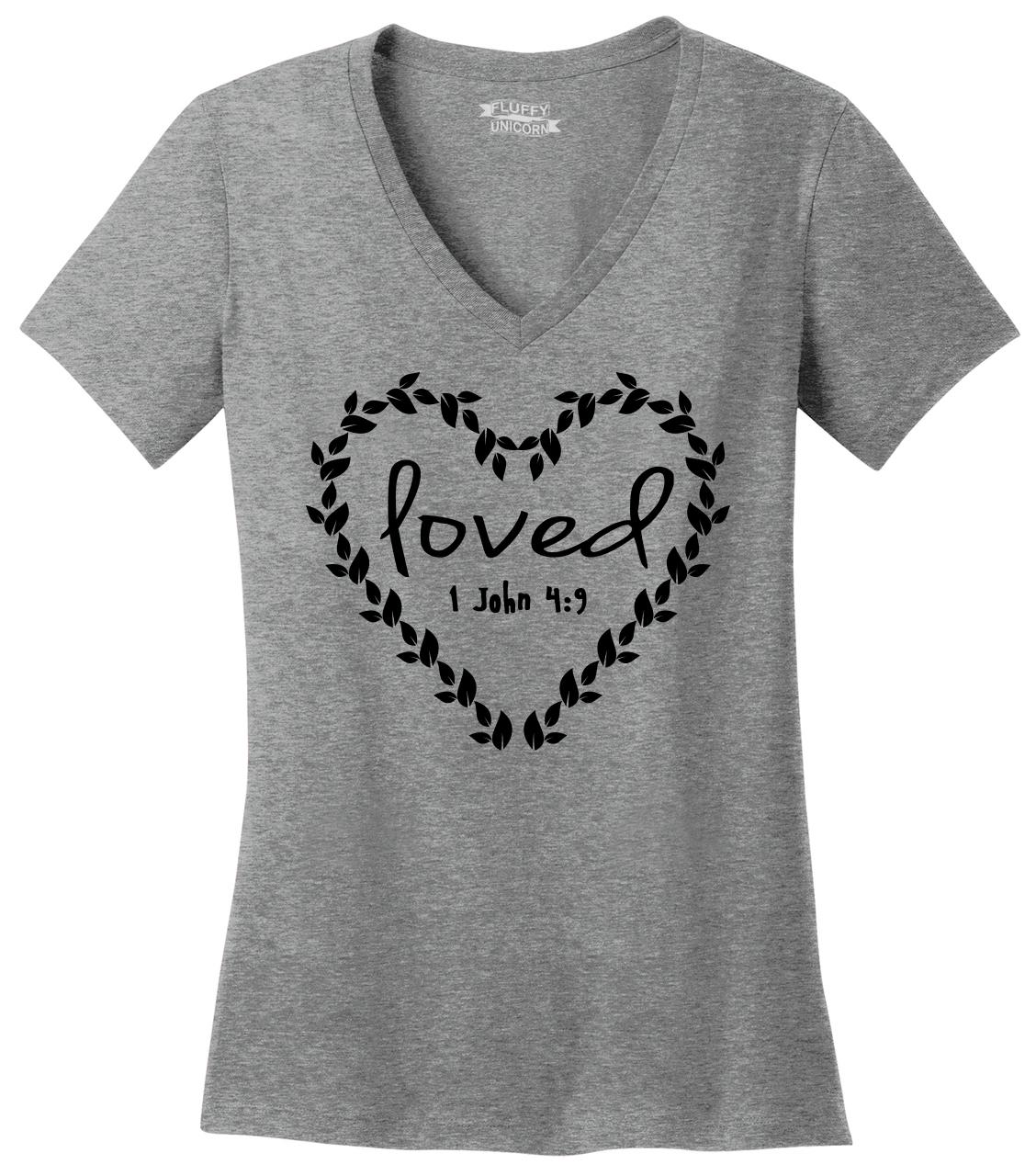 women's v neck christian t shirts