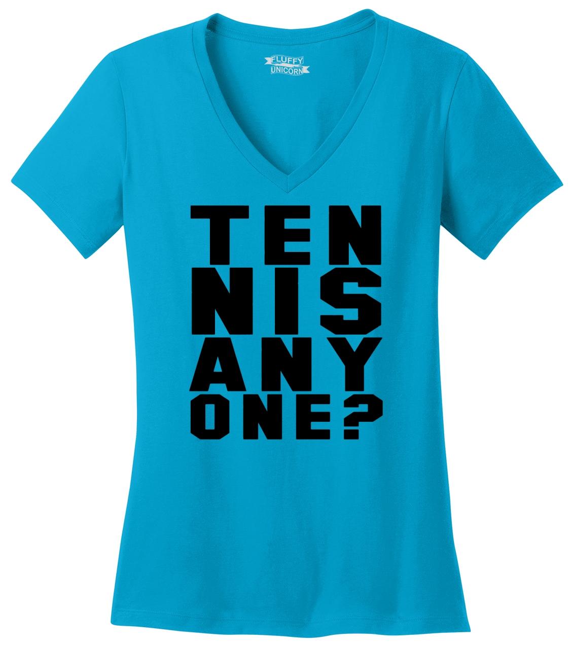 Ladies Tennis Anyone V-neck Tee Sports 