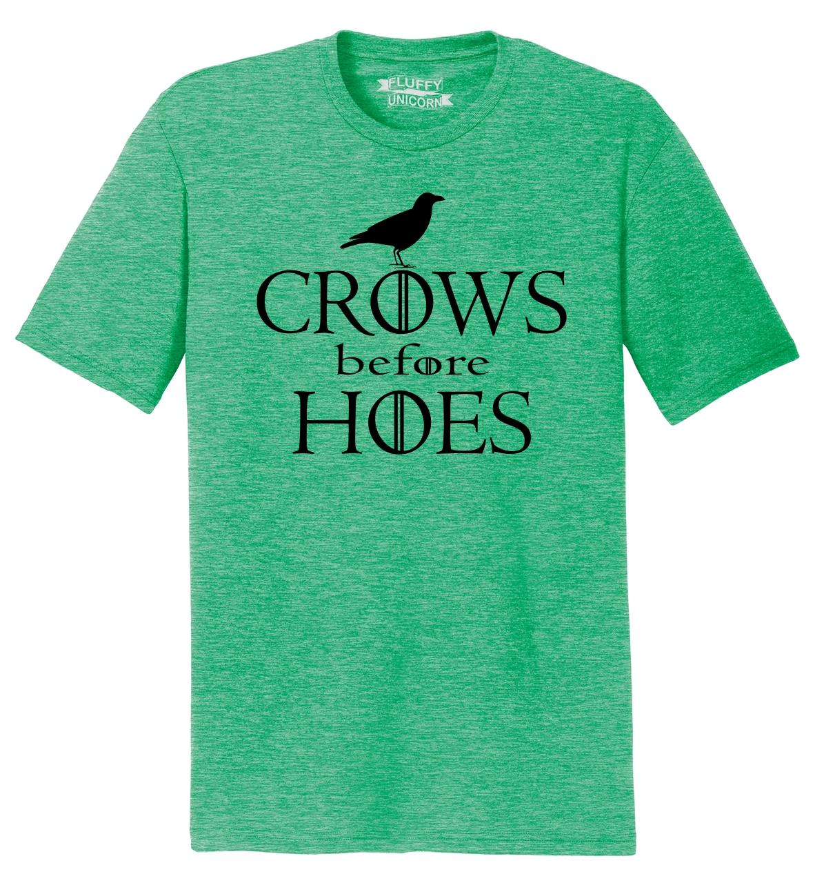 Comical Shirt Ladies Crows Before Hoes Thrones Tee Gamer Gift Tri-Blend Tank Top 