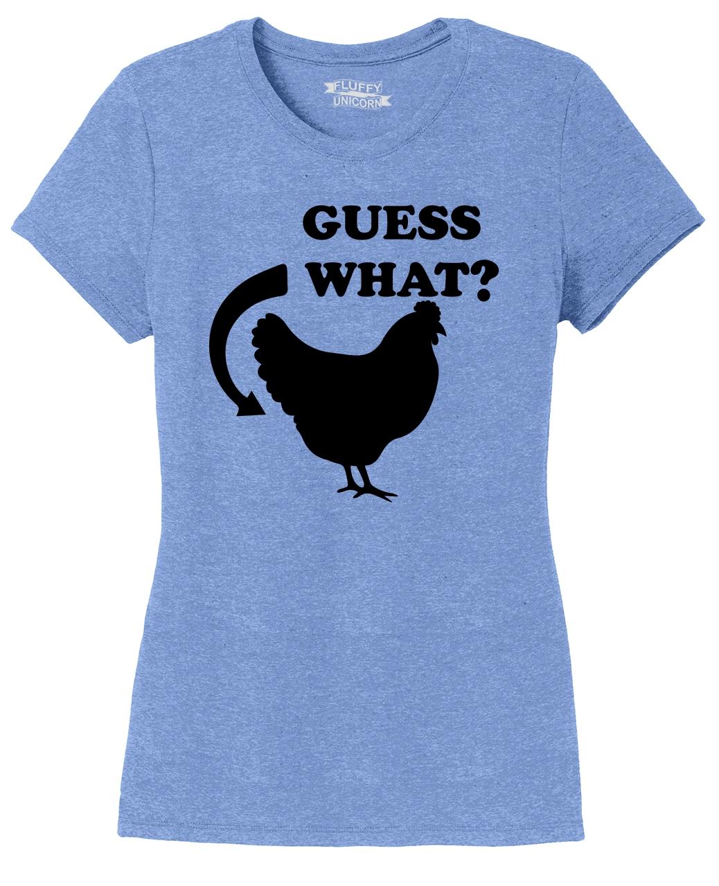 Guess What Chicken Butt Funny Sweatshirt Graphic Tee Cock Rooster Hoodie 