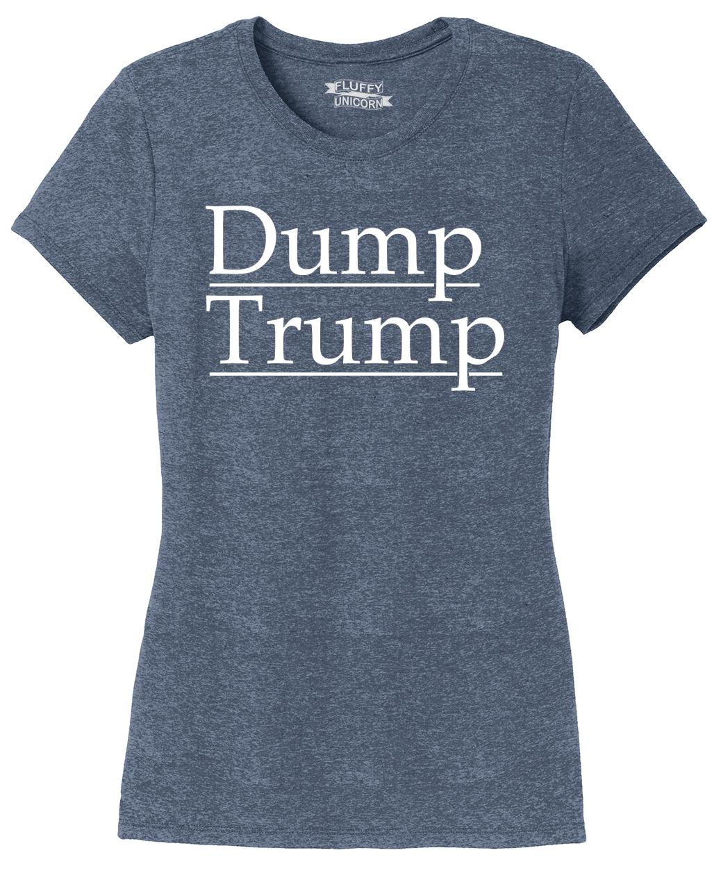 1997C Dump Political Protest JUNIOR'S T-shirt Anti Donald Trump GIRL'S Tee 