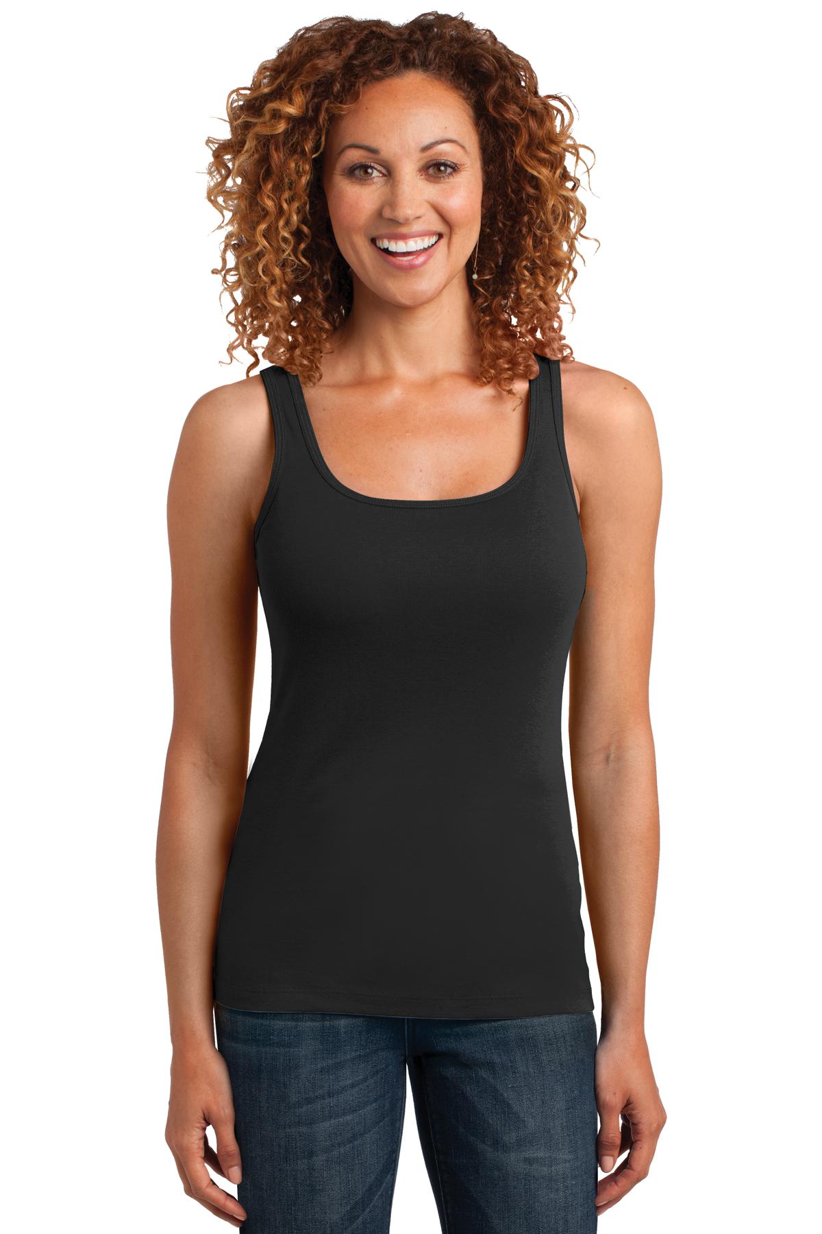 District Ladies Mini Rib Racerback Tank Top Womens Cami Cotton Tank XS4XL DM403 eBay