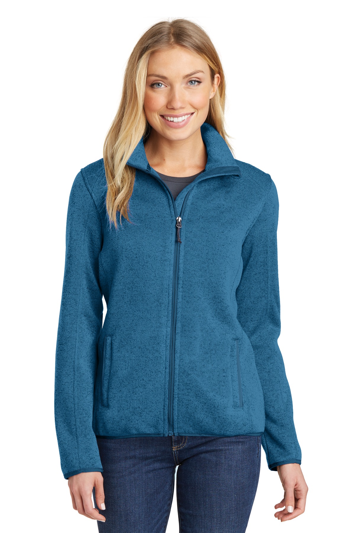 Port Authority Ladies Sweater Fleece Jacket Womens Full Zip Up L232 | eBay