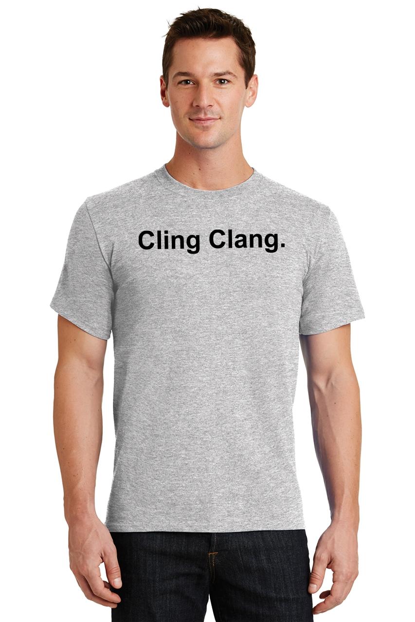 Mens Cling Clang Funny TV Shirt T-Shirt TV Show Inside Joke Humor | eBay