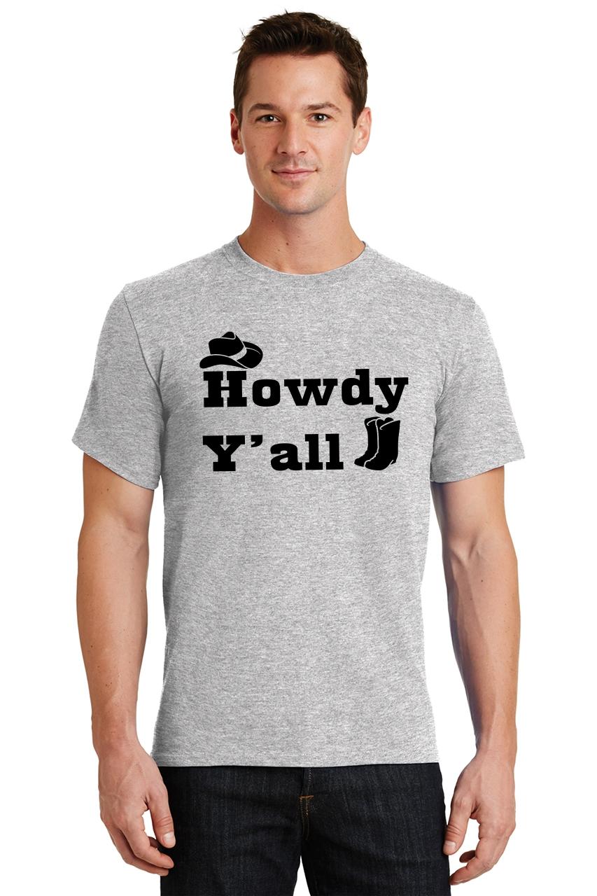 Mens Howdy Y'all T-Shirt Country Redneck Southern Western Graphic Shirt ...