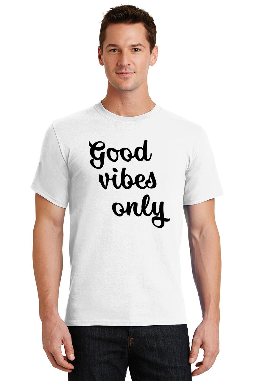 Mens Good Vibes Only T-Shirt Happy Weed Stoner Party Shirt | eBay