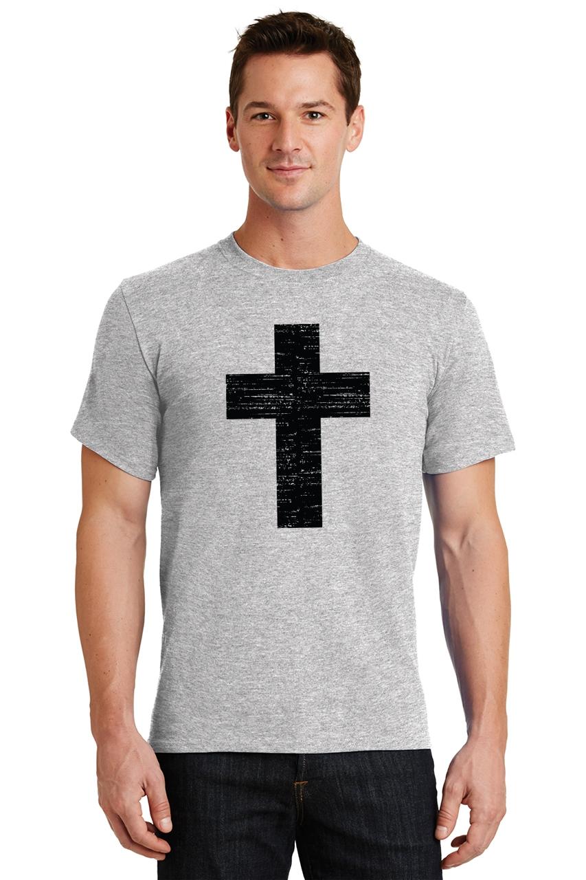 Mens Distressed Cross T-Shirt Religious Religion Christian Shirt | eBay