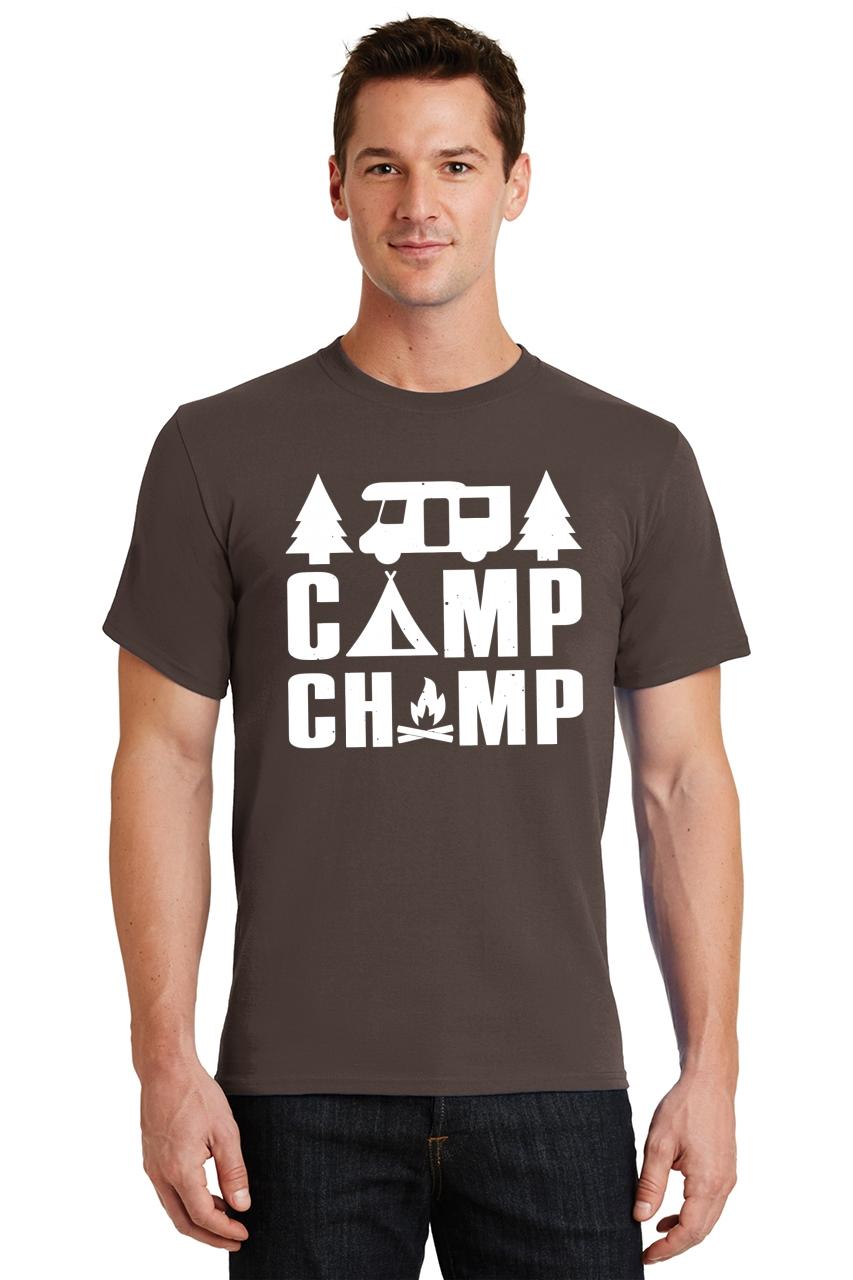 Mens Camp Champ T-Shirt Camping Hiking Outdoors Summer | eBay
