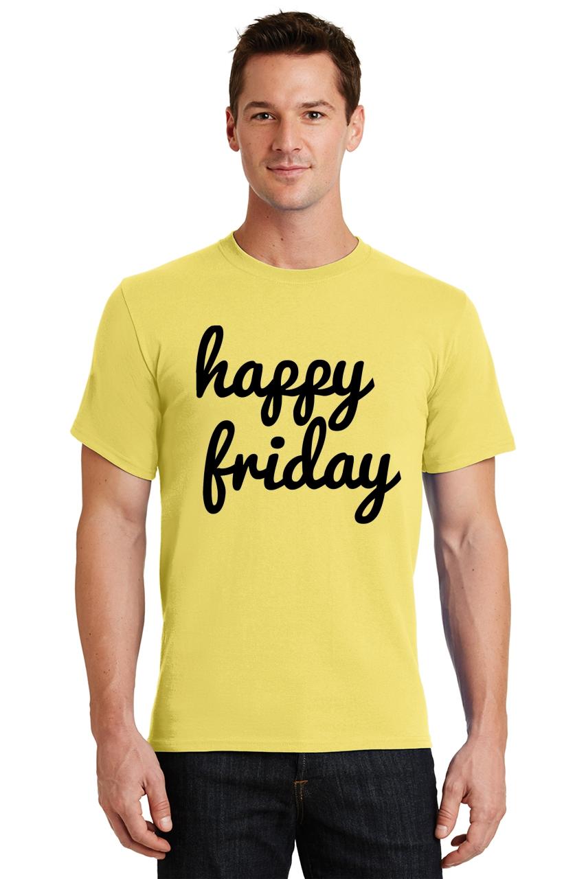 Mens Happy Friday TShirt Weekend Party eBay