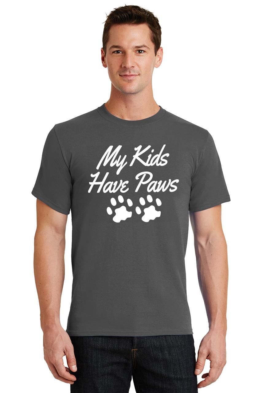 Mens My Kids Have Paws T-Shirt Dog Cat Mom Dog Mom