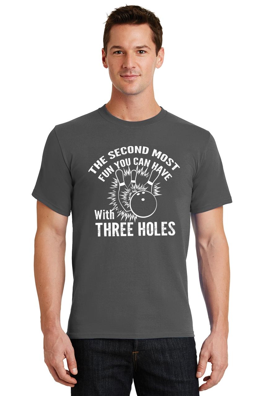 Mens Second Most Fun 3 Holes Bowling T Shirt Bowler Rude Sex 1499 Picclick 