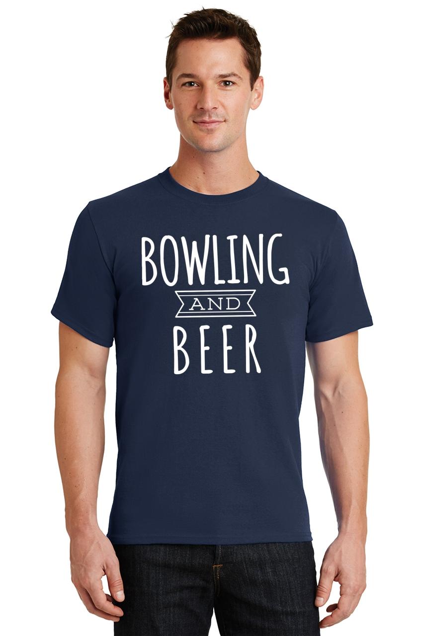 Mens Bowling and Beer T-Shirt Bowler League Alcohol | eBay