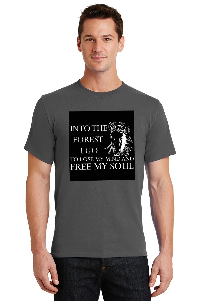 into the woods i go t shirt