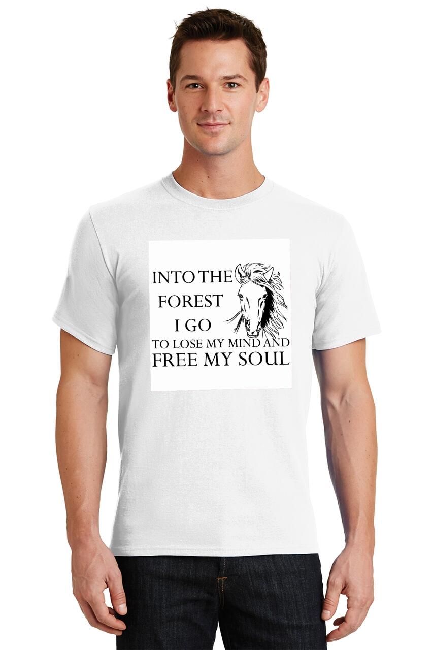 into the woods i go t shirt