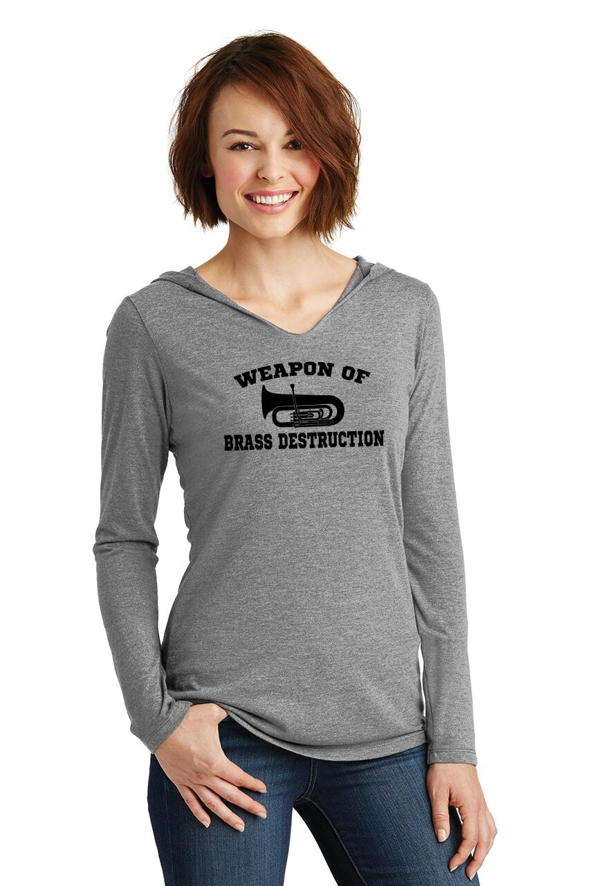Tuba Player Gift Weapon Of Brass Destruction Sweatshirt For Mens Womens Ladies Kids beautiful. Unisex Hoodie Short Sleeves Shirt