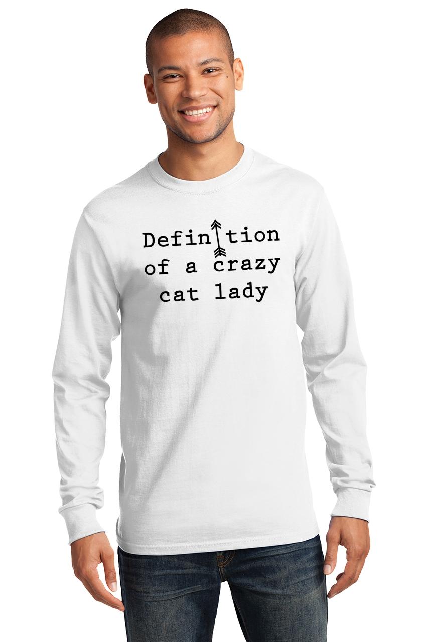 mens-definition-of-crazy-cat-lady-l-s-tee-kitten-animal-shirt-ebay