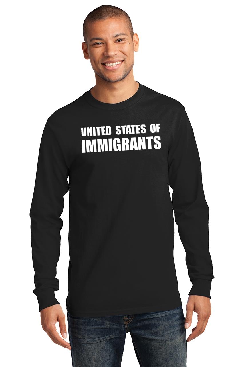 Mens United States of Immigrants L/S Tee Political Politics Shirt | eBay