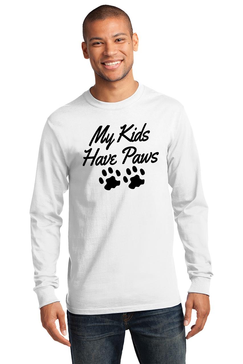 Mens My Kids Have Paws T-Shirt Dog Cat Mom Dog Mom