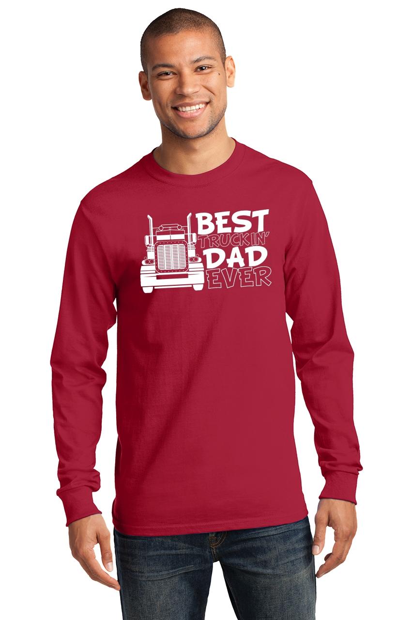 Download Mens Best Truckin Dad L/S Tee Father Fathers Day Husband ...