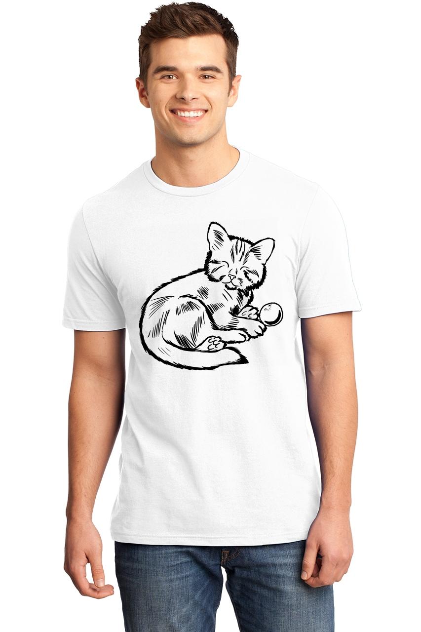 Mens Sleeping Kitten Soft Tee Cat Animal Graphic Tee Shirt | eBay