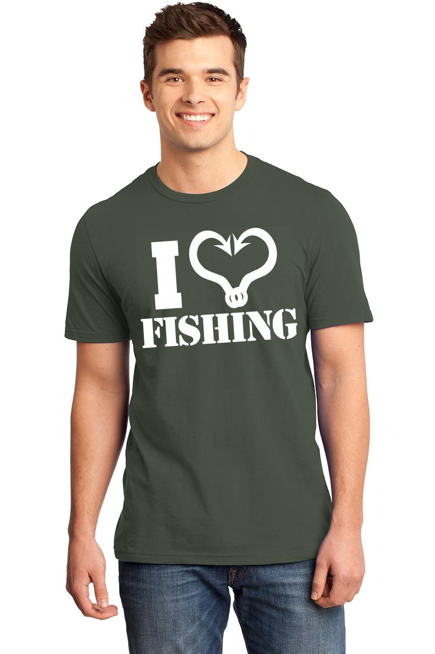 Mens I Love Fishing Soft Tee Country Redneck Graphic Shirt