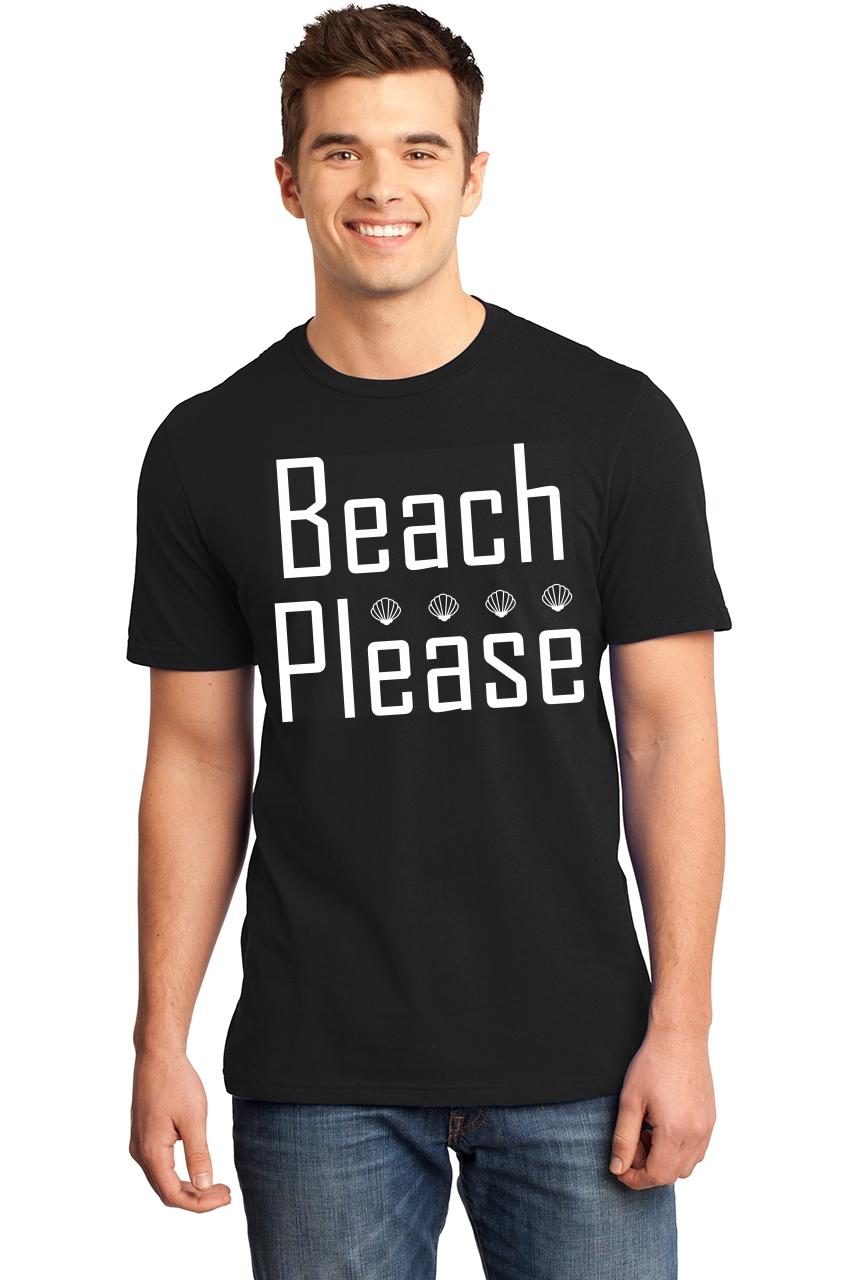 Mens Beach Please Soft Tee Summer Ocean Vacation Sea Tee Shirt | eBay