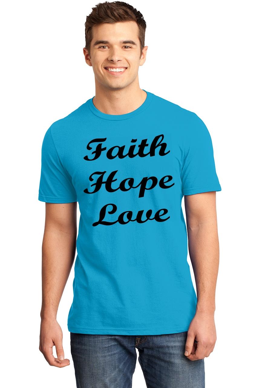 Mens Faith Hope Love Soft Tee Religious Religion Graphic Shirt | eBay