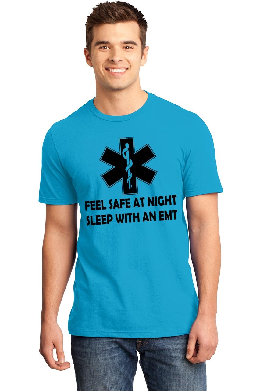 Mens Feel Safe At Night Sleep With EMT Soft Tee Paramedic Sex Shirt eBay