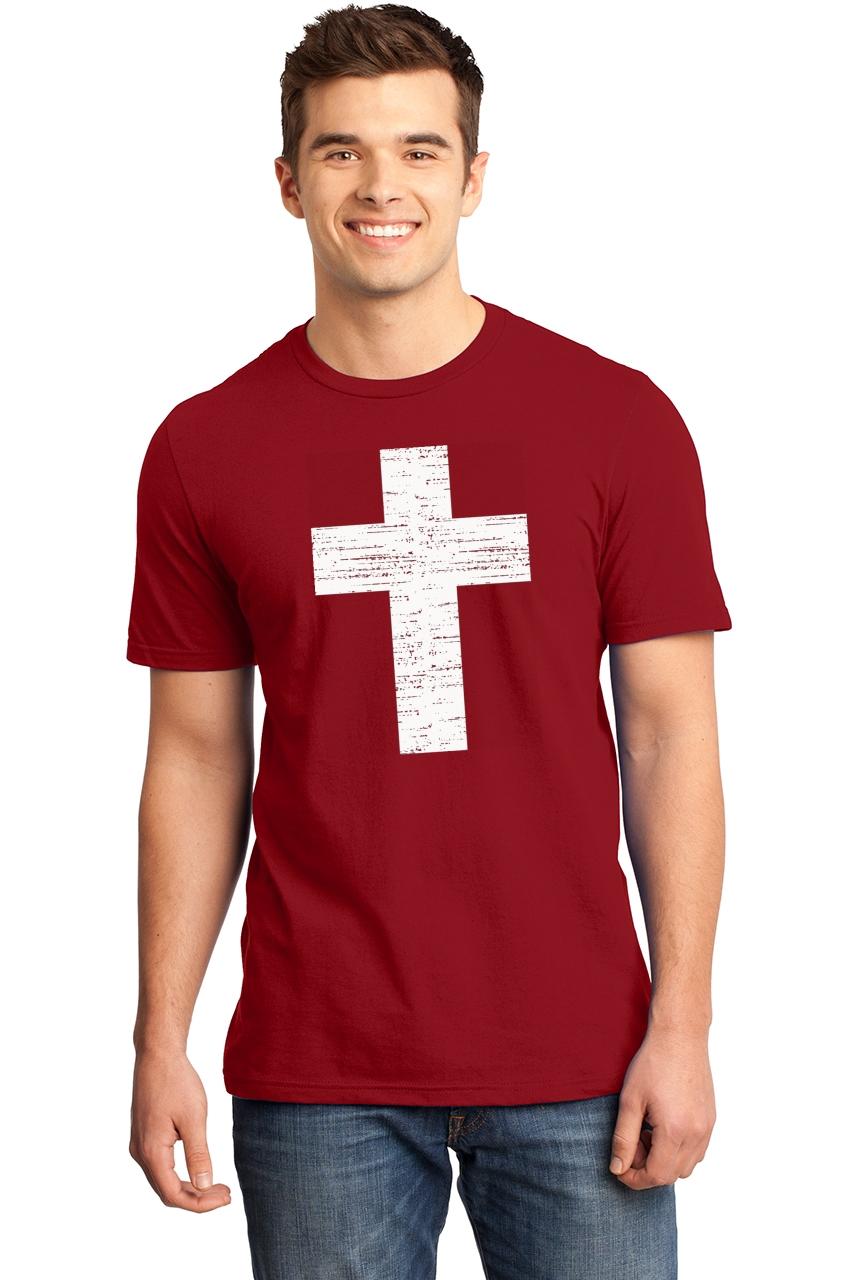 Mens Distressed Cross Soft Tee Religious Religion Christian Shirt | eBay