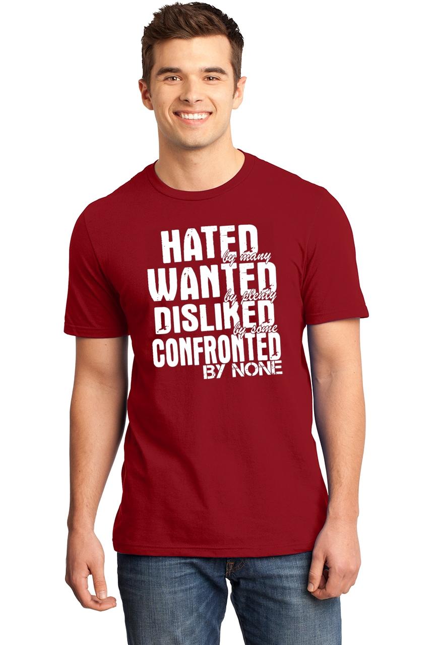 Mens Hated By Many Confronted By None Soft Tee Haters Attitude | eBay