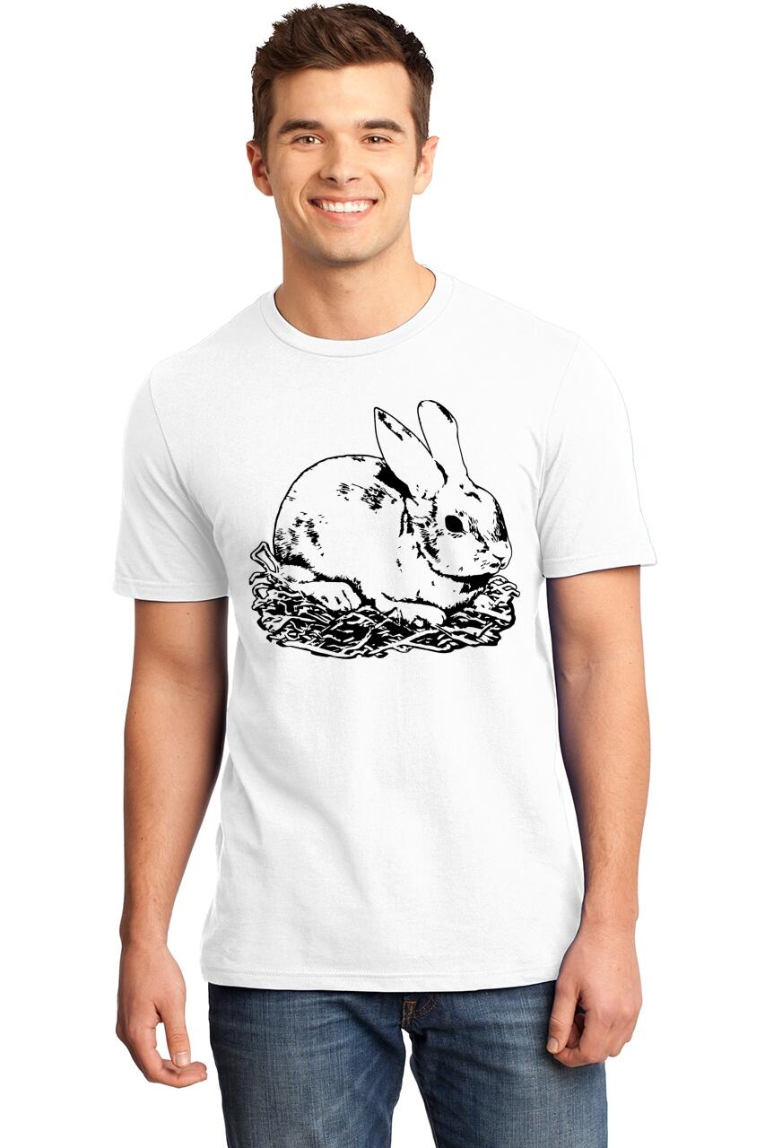 Mens Bunny Rabbit Resting Soft Tee Animal Pet Graphic | eBay