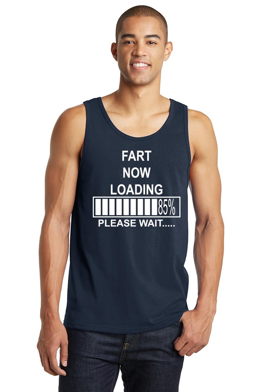Mens Fart Now Loading Funny Tech Geek Poop Humor Shirt Tank Top Gas ...