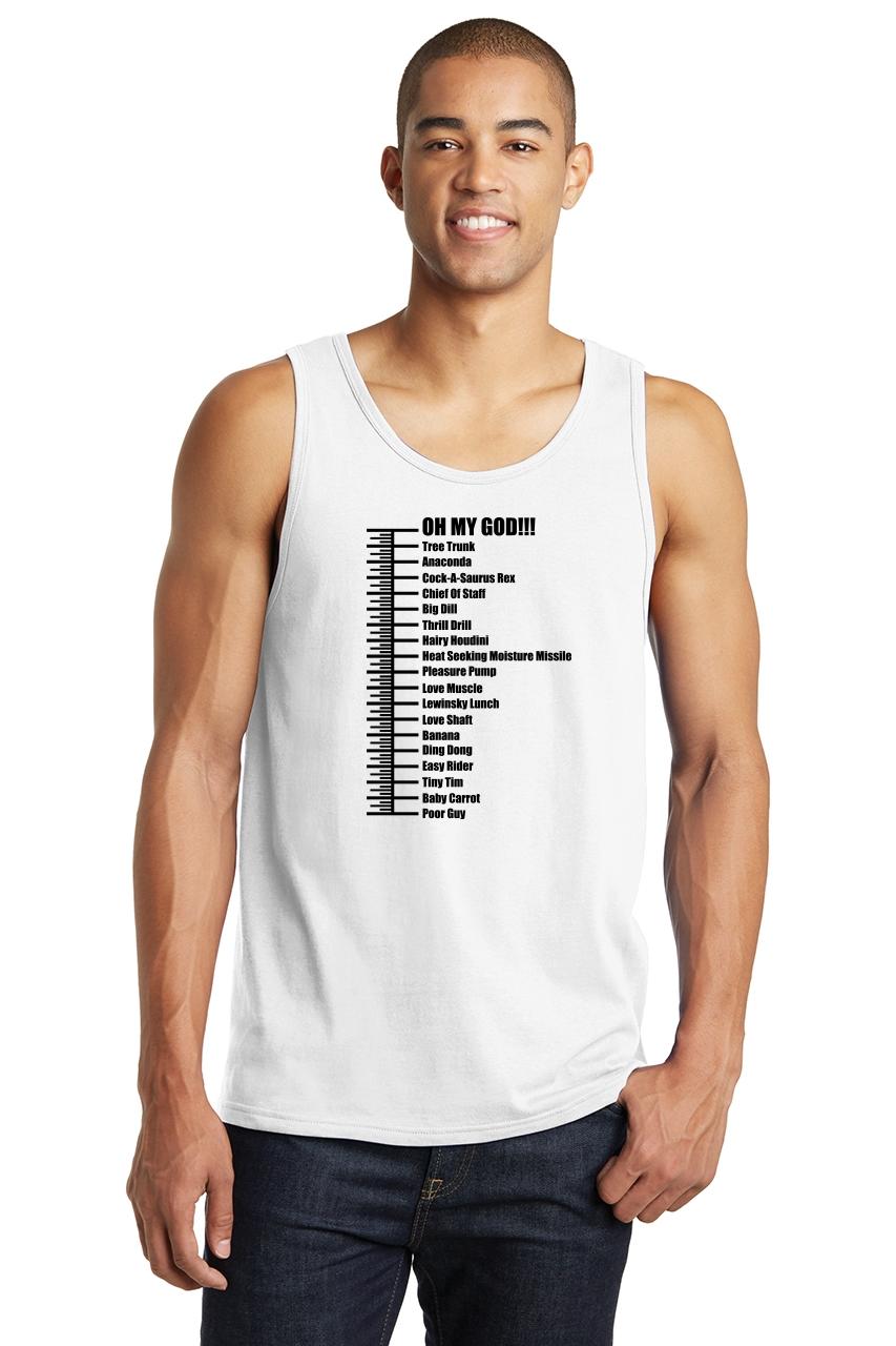 Mens Penis Ruler Tank Top Sex Party Rude Adult Sexual Humor Shirt Ebay 6625