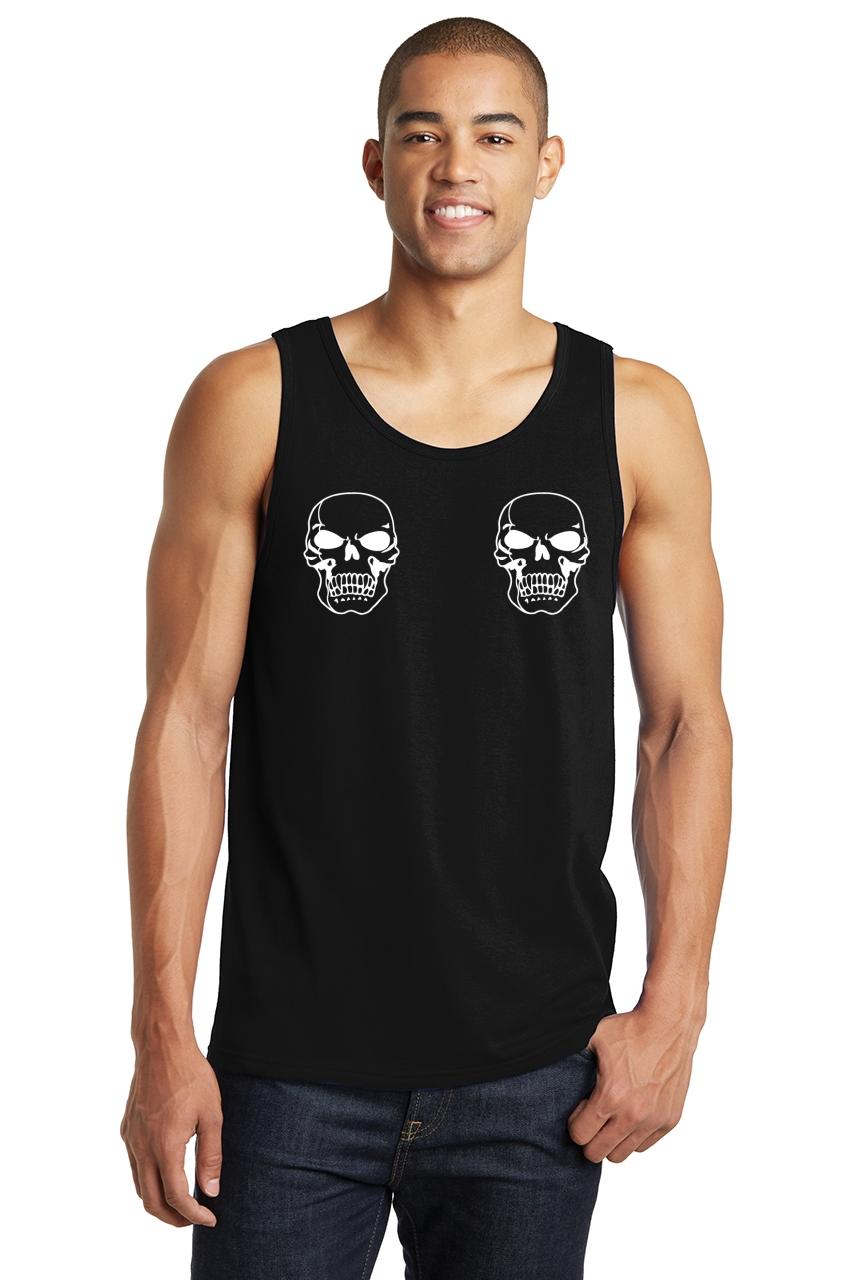 Mens Skull Boobs Tank Top Graphic Party Shirt | eBay