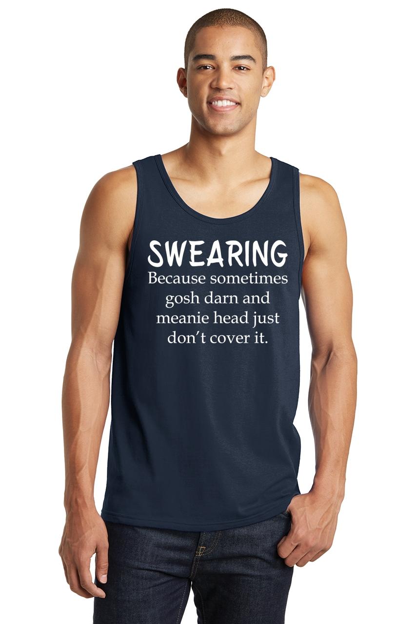 mens-swearing-sometimes-gosh-darn-doesn-t-cut-it-tank-top-curse-shirt