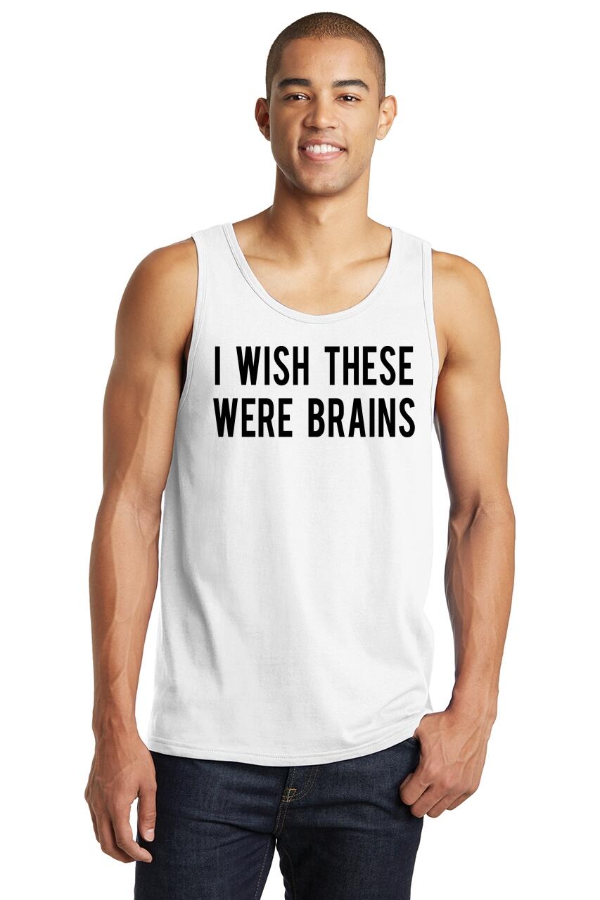 Mens I Wish These Were Brains Tank Top Boobs Rude Girlfriend Wife Ebay