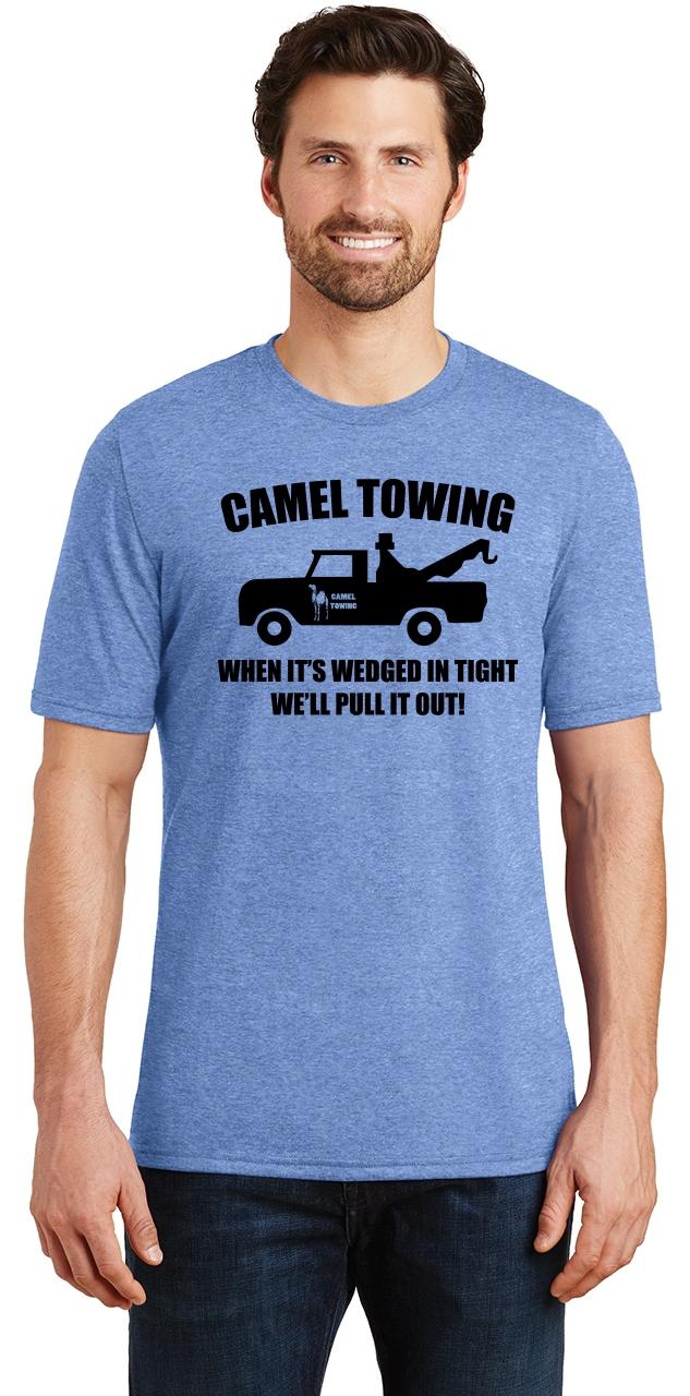 Mens Camel Towing Rude Humor Funny Shirt Tri Blend Tee Truck Sex Party