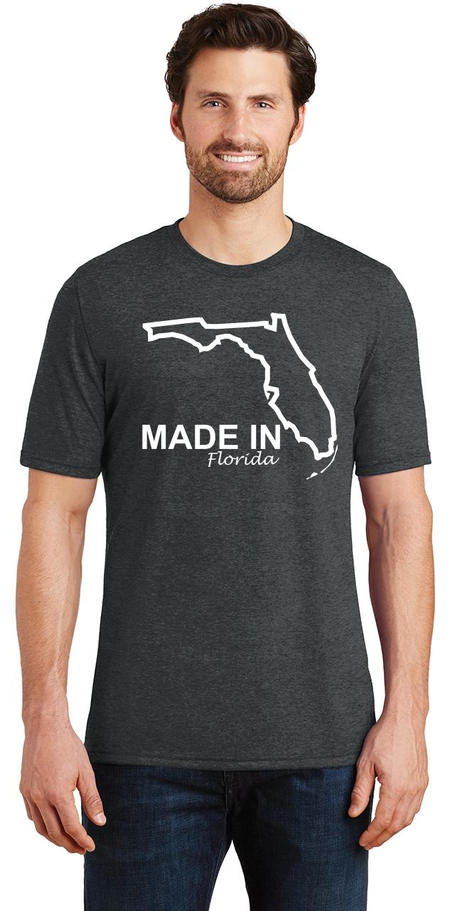 Mens Made In Florida State Pride Shirt Tri-Blend Tee Home Sunshine | eBay