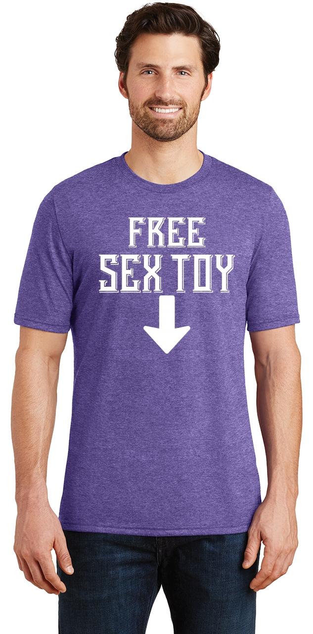 Mens Free Sex Toy Tri Blend Tee Rude Mean Graphic Ebay