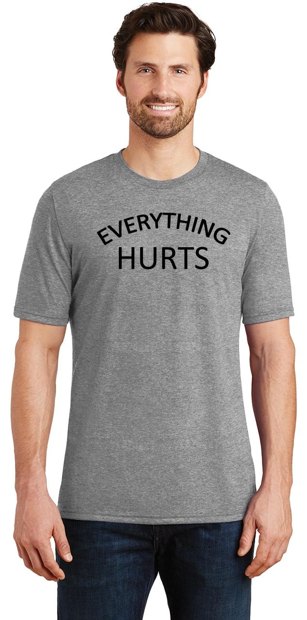 Mens Everything Hurts Tri-Blend Tee Workout Gym Fitness Shirt | eBay
