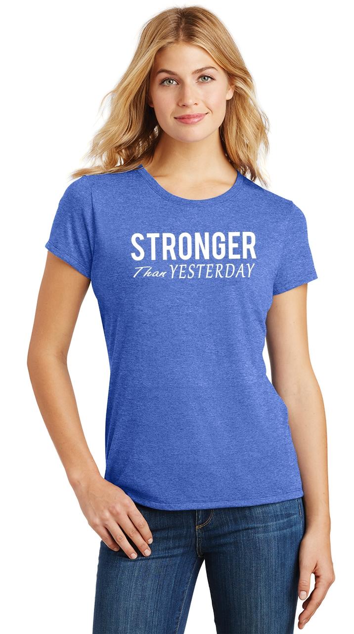 gold's gym stronger than yesterday shirt