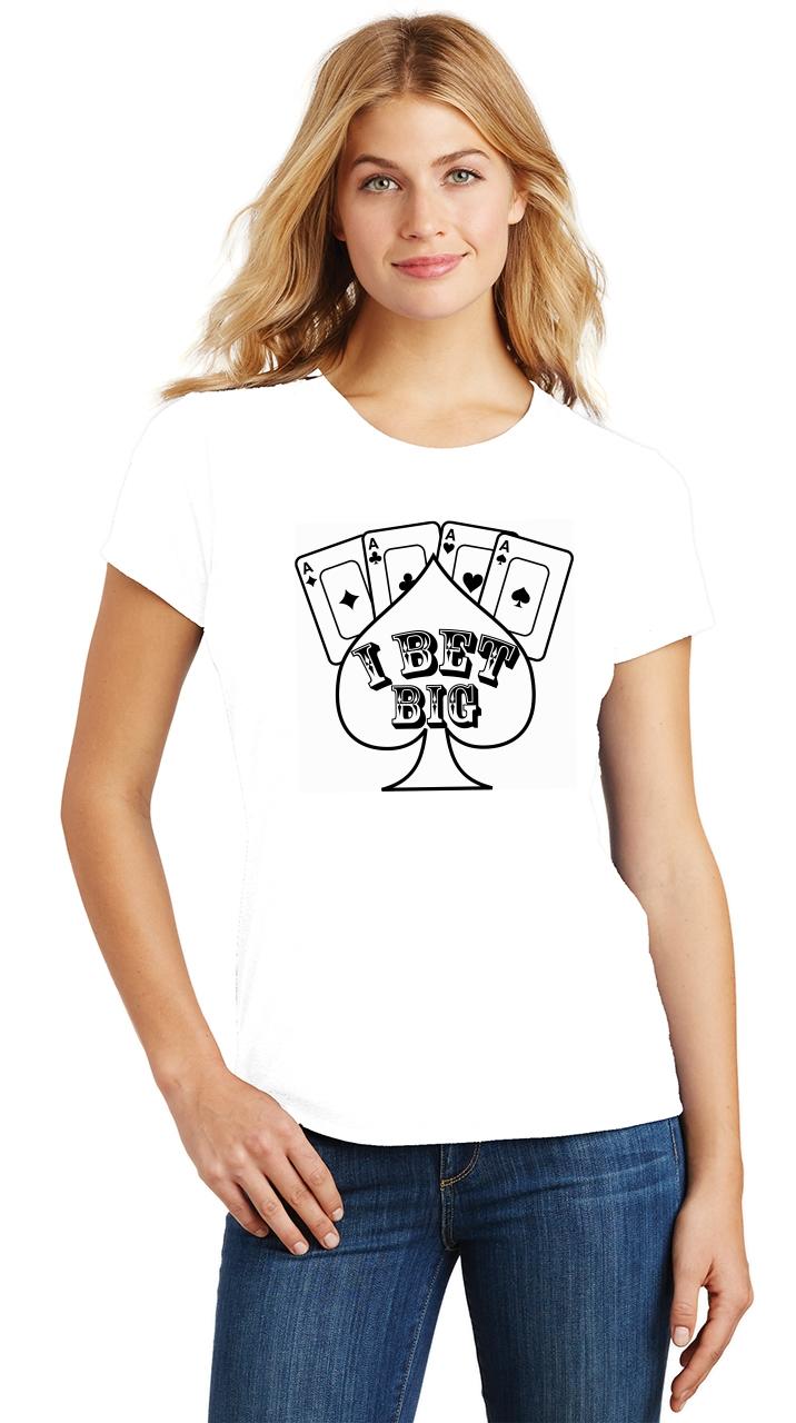 Ladies I Bet Big Tri-Blend Tee Gambler Poker Casino Gambling Shirt | eBay